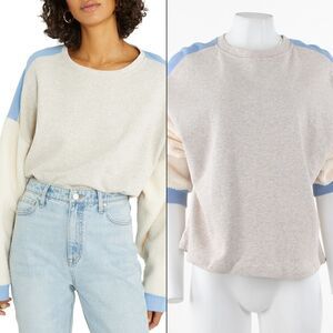 Sanctuary All The Feels Cotton Colorbloc Natural Sweater